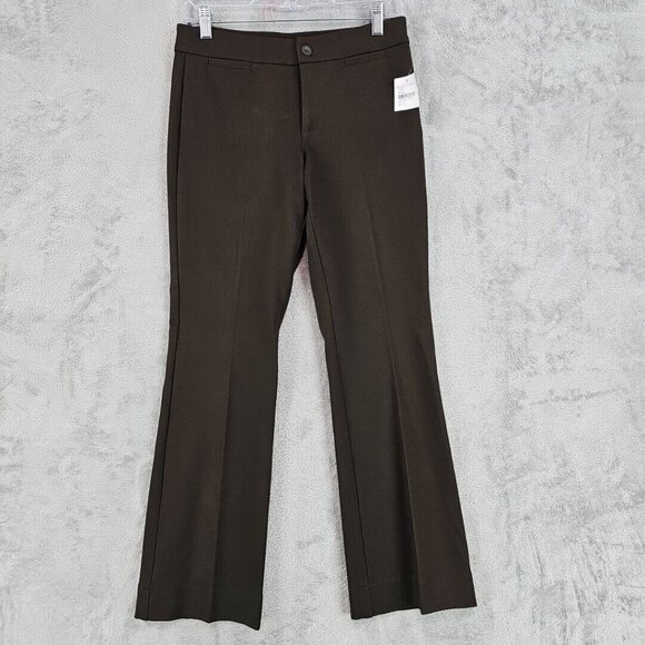 NYDJ Pants - NYDJ Dress Pants Womens Size 2P Brown Ponte Flare Shapewear Mid Rise Stretch NWT